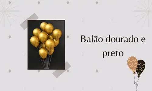 Balão dourado e preto