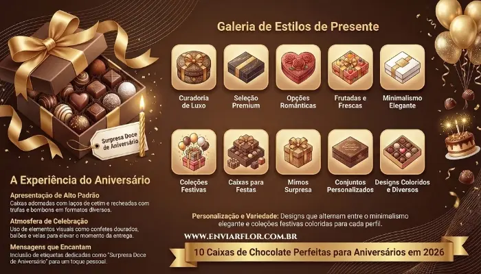 Principal 10 Caixas de Chocolate de Aniversário Perfeitas para Surpreender em 2026