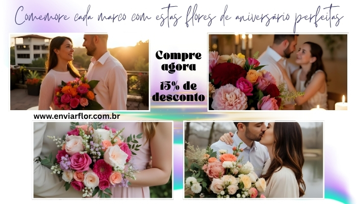 Buquê de flores de aniversário