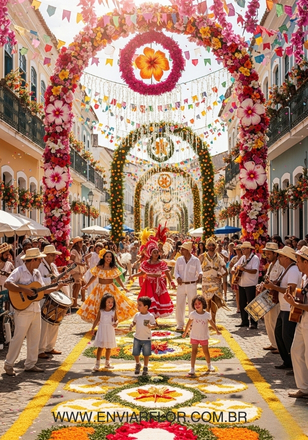 Festa da Flor brasileira celebra online com flores mostrando tradições da comunidade