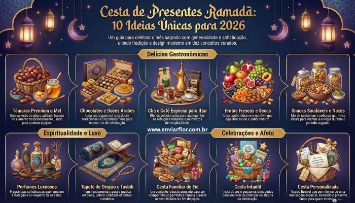 Cesta de Presentes Ramadã: 10 Ideias Únicas 2026