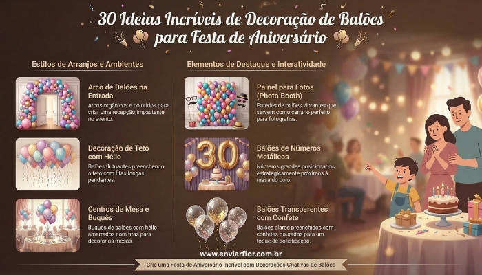 30 Ideias Incríveis de Decoração de Balões para Festa de Aniversário
