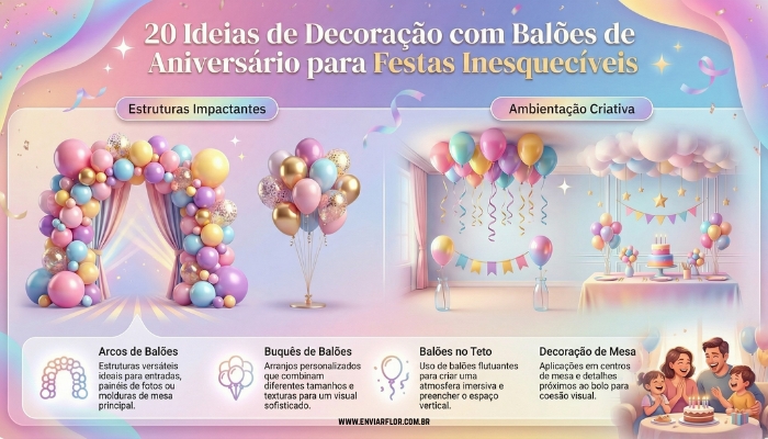 20 Ideias de Decoração com Balões de Aniversário para Festas Inesquecíveis