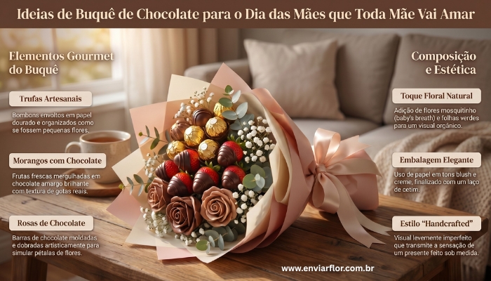 Ideias de Buquê de Chocolate para o Dia das Mães que Toda Mãe Vai Amar