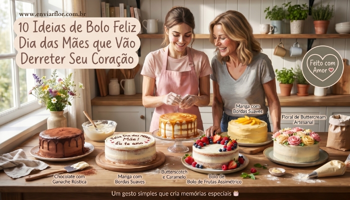 10 Ideias de Bolo Feliz Dia das Mães que Vão Derreter Seu Coração