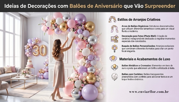 Ideias de Decorações com Balões de Aniversário que Vão Surpreender