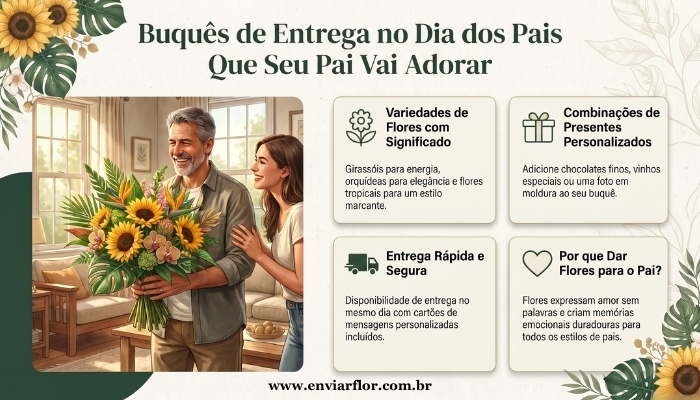 Buquês de Entrega no Dia dos Pais Que Seu Pai Vai Adorar