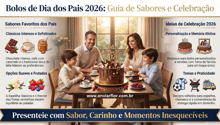 Bolos de Dia dos Pais 2026: Melhores Ideias de Celebração
