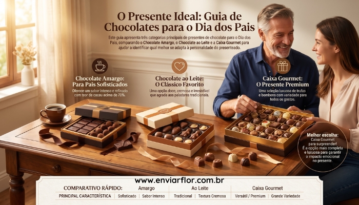 Qual escolher para um presente de chocolates de Dia dos Pais?
