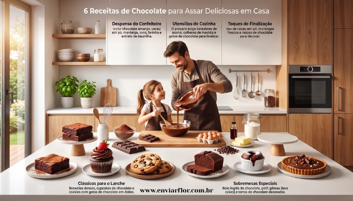 Receitas de Chocolate para Assar Deliciosas em Casa